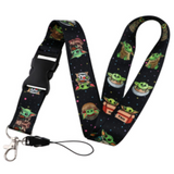 Lanyard - Star Wars - Grogu (Baby Yoda) (Multiple Poses Black)