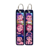 Embroidery Keychain - KPop Demon Hunters - Anime Girls with Various Expressions
