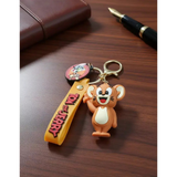 3D PVC Figure Keychain - Tom and Jerry - Jerry Waving