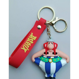 3D PVC Figure Keychain - Asterix - Obelix Holding Trousers