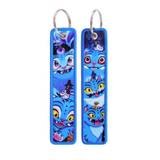 Embroidery Keychain - KPop Demon Hunters - Derpy (Blue Cat)