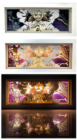 3D Paper Carving Light Lamp - One Piece - Monkey D. Luffy Gear 5TH