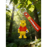 3D PVC Figure Keychain - Winnie the Pooh - Pooh Holding Soccer Ball