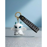 3D PVC Figure Keychain - How to Train Your Dragon - Chibi Light Fury Sitting Variant 2