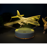 3D LED Night Light - Propeller Plane