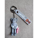 3D PVC Figure Keychain - KAWS - Companion Holding Pink Toy