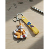 3D PVC Figure Keychain - Sonic the Hedgehog - Tails