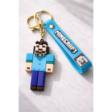 3D PVC Figure Keychain - Minecraft - Craftsman Default Skin