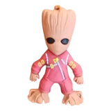 3D PVC Figure Keychain - Guardians of the Galaxy - Baby Groot Pink Ravager Suit