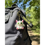3D PVC Figure Keychain - How to Train Your Dragon - Light Fury Sitting Chibi