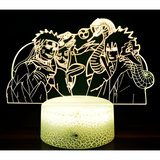 3D LED Night Light - Naruto - Naruto, Gamakichi, Sasuke, and Manda
