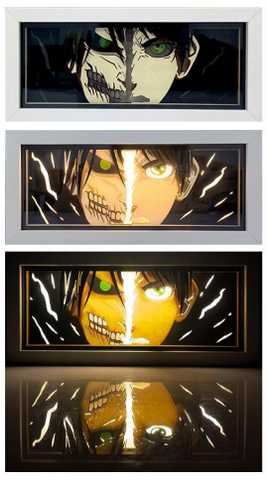 3D Paper Carving Light Lamp - Attack On Titan - Eren Yeager