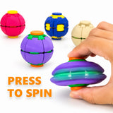 Fidget Toy - Press To Spin Ball (Random Color)