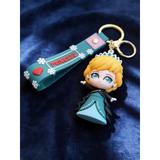 3D PVC Figure Keychain - Disney Princess - Chibi Anna Queen Outfit