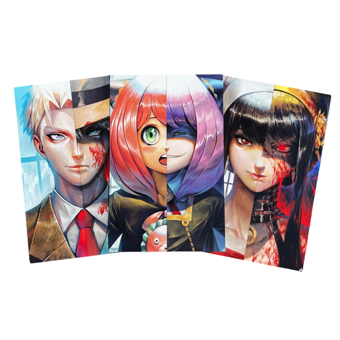 3D Lenticular Poster 12"x16" - Spy x Family - Anya - Yor Forger - Loid Forger
