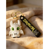 3D PVC Figure Keychain - How to Train Your Dragon - Chibi Light Fury