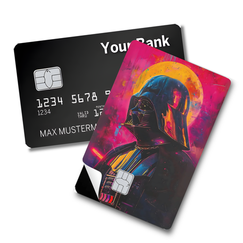 Credit Card Skin Sticker - Star Wars - Darth Vader Neon Art