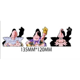 3D Lenticular Sticker - Dragon Ball - Majin Buu Fat Super Kid Three Forms