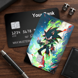 Credit Card Skin Sticker - Sonic the Hedgehog - Dark Sonic With Green Aura - Holographic