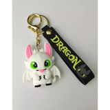 3D PVC Figure Keychain - How to Train Your Dragon - Chibi Light Fury Tongue Out