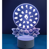 3D LED Night Light - Buddhist - Mantra to Eradicate Fixed Karma with