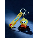 3D PVC Figure Keychain - Plaza Sesamo - Big Bird Holding Teddy Bear