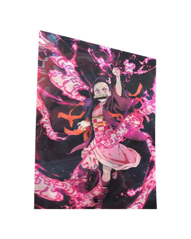 3D Lenticular Poster - Demon Slayer - Nezuko Kamado Demon Art