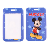 ID Card Badge Holder - Disney - Mickey Mouse - Blue Stars MICKEY Text