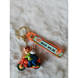 3D PVC Figure Keychain - Zootopia - Nick Wilde Judy Hopps Motorcycle