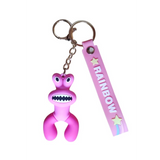 3D PVC Figure Keychain - Rainbow Friends - Pink Character Keychain