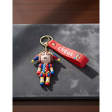 3D PVC Figure Keychain - El Asombroso Circo Digital - Distressed Pomni Jester