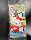 PVC Keychain - Sanrio - Hello Kitty With Apple (White)
