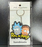 PVC Keychain - Rick and Morty - Rick & Morty Faces With Logo - foto real del paquete