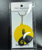 PVC Keychain - The Nightmare Before Christmas - Jack And Sally Spiral Hill Silhouette - foto real del paquete