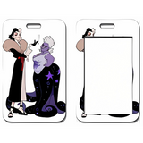 ID Card Badge Holder - Disney Villains - Cruella De Vil And Ursula Together