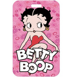 ID Card Badge Holder - Betty Boop - Sitting On Pink Floral