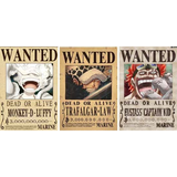 3D Lenticular Poster 12x16 - One Piece - Monkey D. Luffy, Trafalgar Law, Eustass Kid