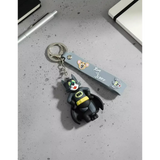3D PVC Figure Keychain - Tom and Jerry - Tom Cat Batman Outfit