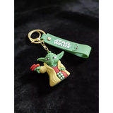 3D PVC Figure Keychain - Star Wars - Yoda Holding Red Starship