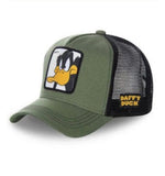 Baseball Cap - Looney Tunes - Daffy Duck Olive Green Side Profile Patch