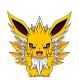3D Lenticular Sticker - Pokémon - Flareon, Vaporeon, Jolteon & Eevee