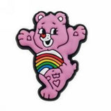 Crocs Charm - Care Bears - Cheer Bear Leaping Both Arms Raised