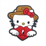 Crocs Charm - Hello Kitty - In Cowboy Hat Holding Heart