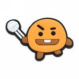 Crocs Charm - BT21 (BTS) - Shooky Brown Holding Microphone Arm Raised