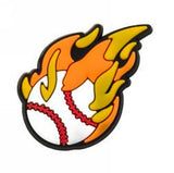 Crocs Charm - Flaming Baseball with Flames