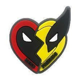 Crocs Charm - Marvel - Deadpool And Wolverine Split Heart Logo