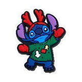 Crocs Charm - Lilo & Stitch - Stitch In Reindeer Antlers And Green Sweater