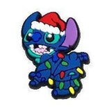 Crocs Charm - Lilo & Stitch - Stitch In Santa Hat Tangled In Christmas Lights