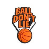 Crocs Charm - Basketball With 'ball Don't LIE' Text