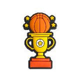 Crocs Charm - Gold Trophy With Basketball